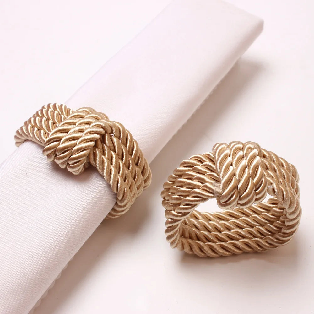 Woven Rope Napkin Ring – Rustic Table Decor for Any Occasion