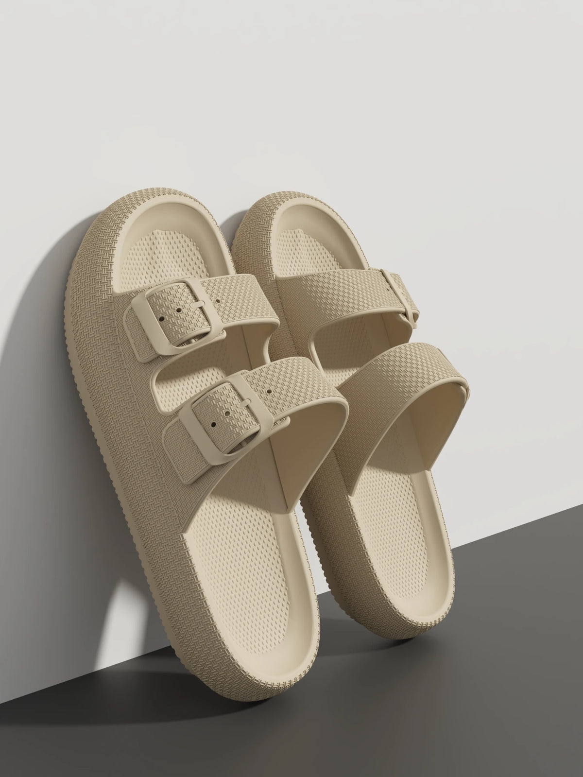 2025 Men's Outdoor Fashion Thick Sole Sandals Non-slip Shower Zpaxo Khaki 36-37