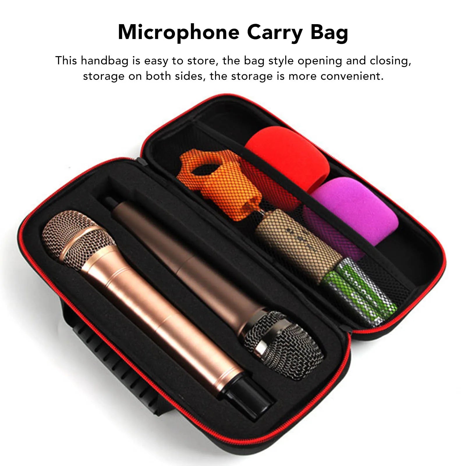 Microphone Storage Bag Box Shockproof Drop Proof EVA Wireless Case