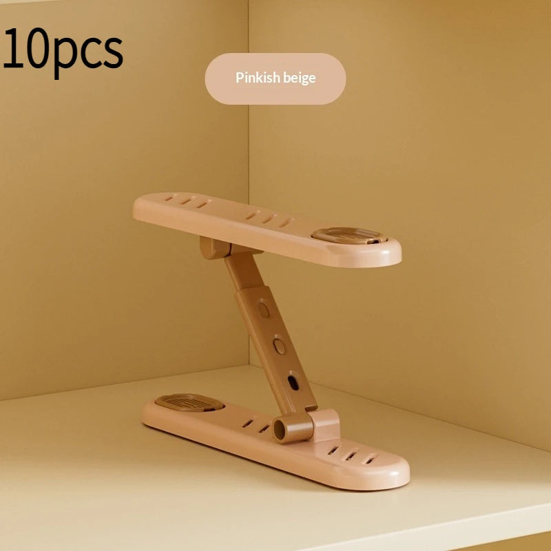 10-Pack Double-Layer Aromatherapy Shoe Rack Organizer Adjustable Shoe Rack Organizer Zpaxo Pink 10pcs