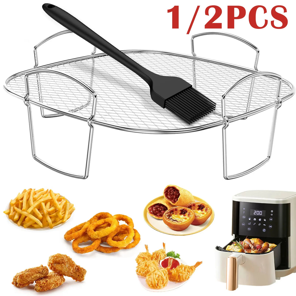 Multifunctional Roasting Rack 1/2 PCS Compatible Airfryer Dehydrator Steamer Roasting Cooking Tools for Air Fryer Accessories Zpaxo