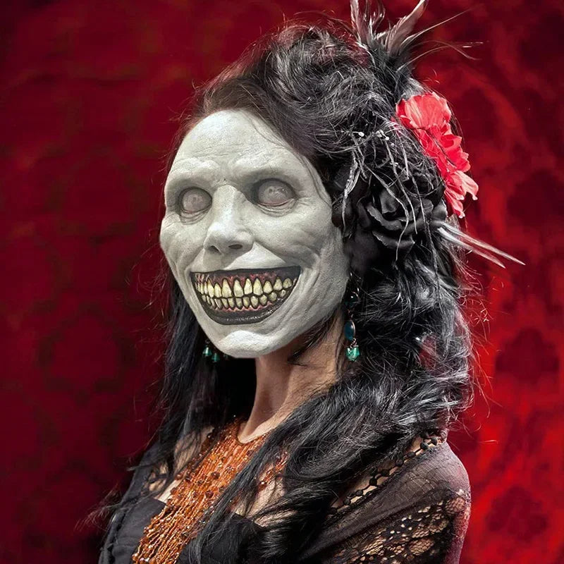 Creepy Halloween Mask Smiling Demon Scary Adults Masks Costume