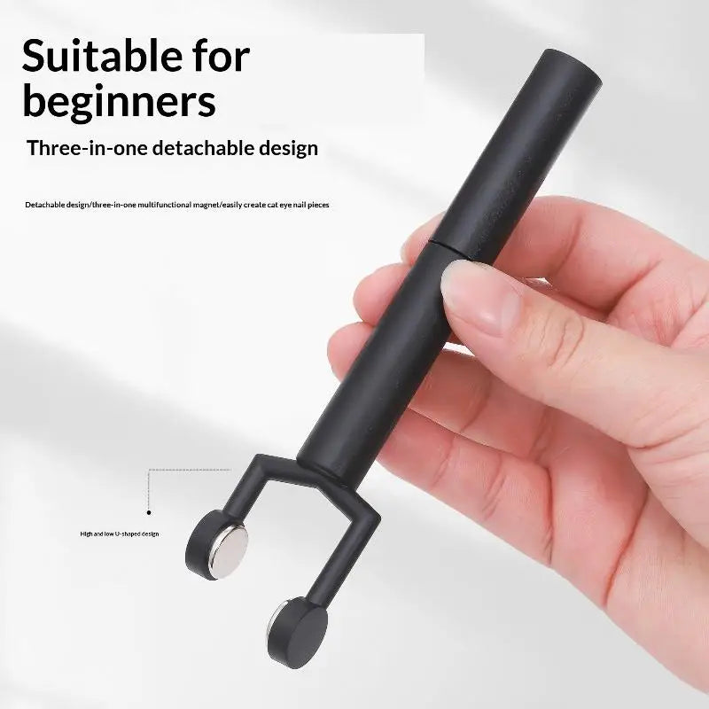 3-in-1 Cat Eye Nail Magnet Pen – Dual Head UV Gel Nail Art Tool