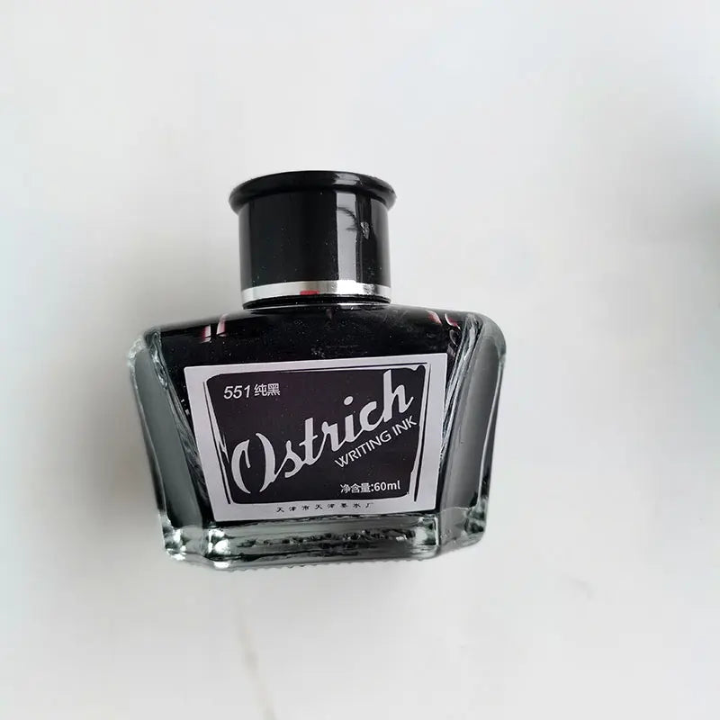 China Ostrich Pure Blue Black And Red Writing Word Than Carbon Black Ink 60ml Zpaxo