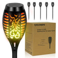 UEZNIRN 6PCS Solar Flame Torch Lights Waterproof Outdoor LED Flickering Flame Lamp Decorative Solar Garden Stake Light for Patio Zpaxo flame lamp 6PCS