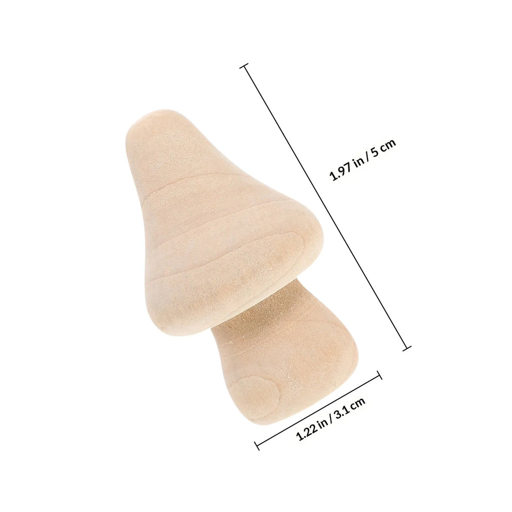 Mini Wooden Mushroom Models Unfinished DIY Blank Graffiti Adorn Home