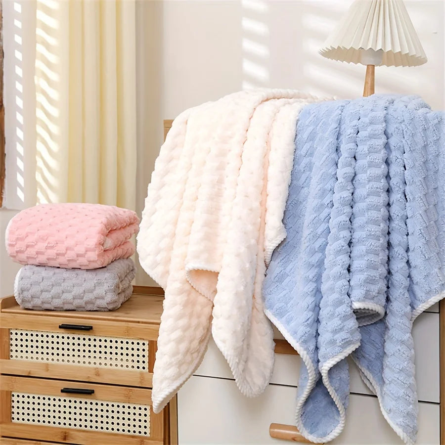 Waffle Weave Bath Towels – Quick-Dry Microfiber Spa & Gym Waffle Bath Towel Zpaxo