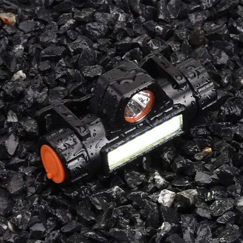 ESMARTER COB LED Rechargeable Headlamp – Stepless Dimming
