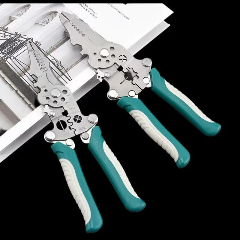 All in One Wire Cutter Foldable Wire Stripper Pulley Design Multi-function Electrician Wire Splitter Heavy Duty Electrical Plier Zpaxo
