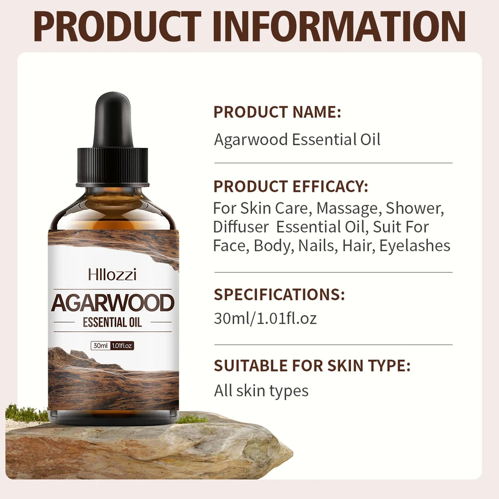 30ml agarwood essential oil pure essential oil rich in flavor aromatherapy massage humidifier car DIY Zpaxo