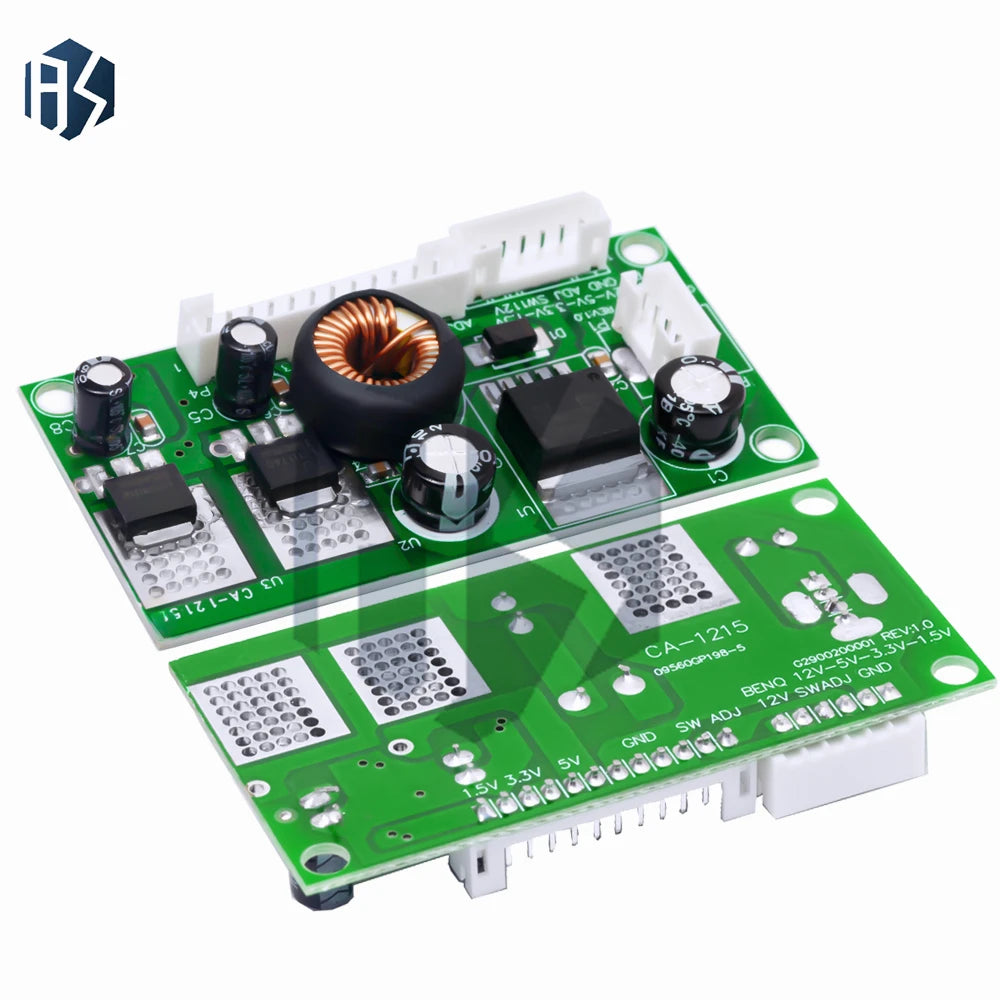 CA-1215 12V to 5V/3.3V/1.5V Power Supply Module Multi-Output Voltage Conversion Board Zpaxo
