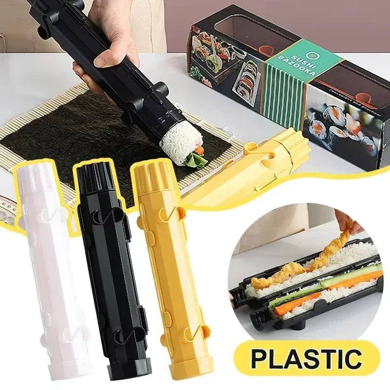 DIY Sushi Making Mold Set – Rice Roll Bazooka & Drum Tool Sushi Making Mold Zpaxo