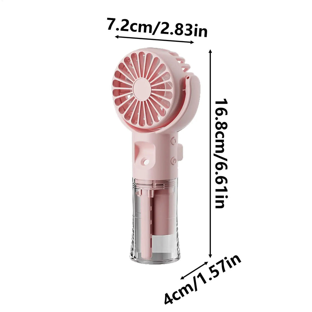 Handheld Spray Fans USB Rechargeable Portable Misting Fan 4-speed