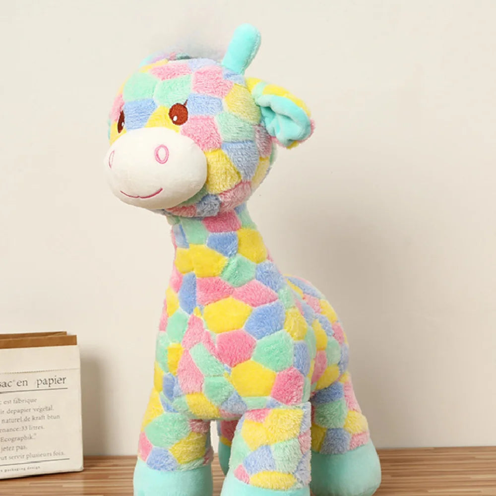 Colorful Cartoon Deer Design Pet Grinding Teeth Plush Toy, Durable Chew Toy For Dog Interactive Supply Zpaxo color