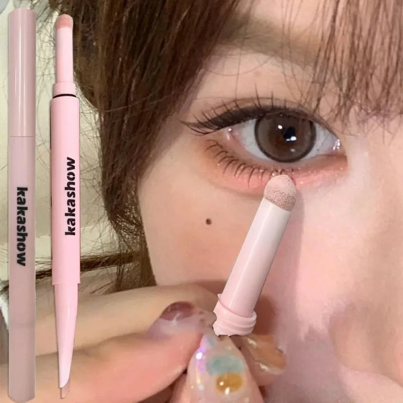 Double-end Lying Silkworm Eyeliner Shadow Highlight Glitter Matte