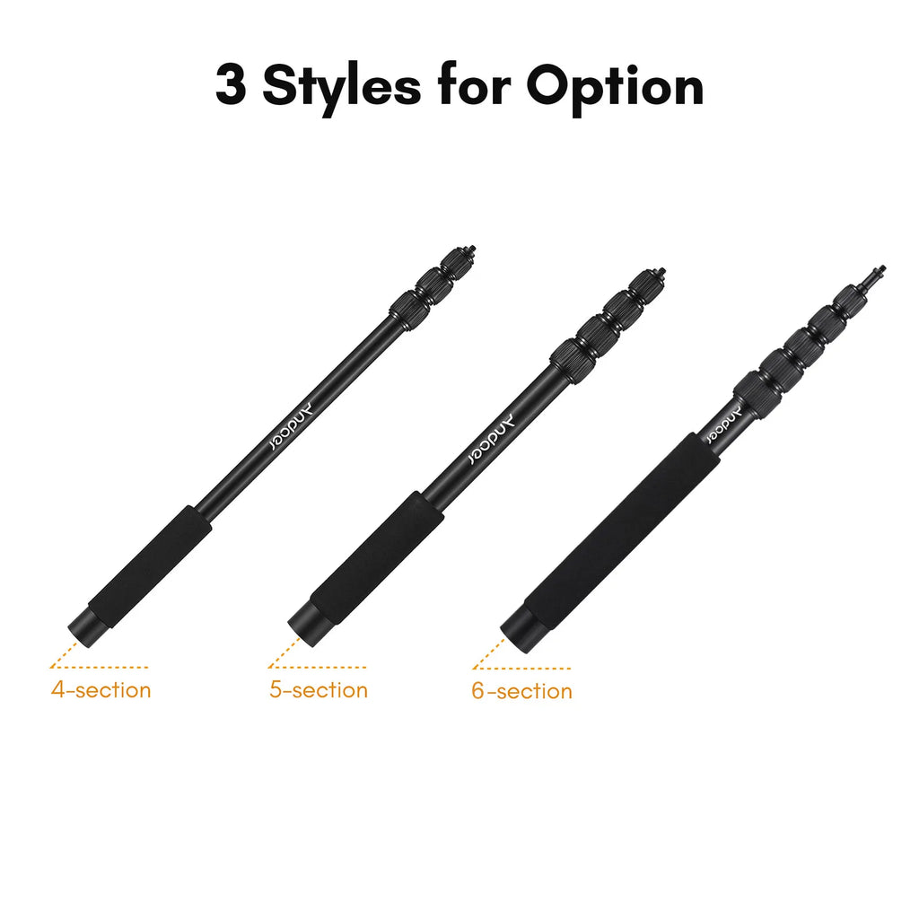 Andoer Handheld Microphone Boom Arm 4-Section Extendable Mic Aluminum
