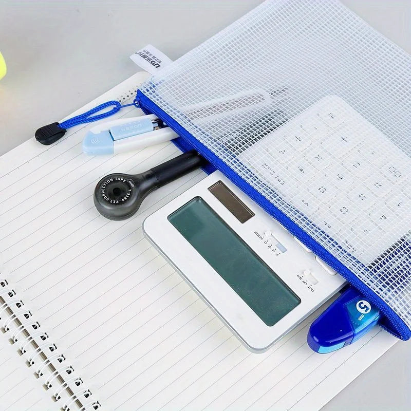 10-Pack Mesh Zipper Pouches A4 A5 A6 Document File Folders Mesh File Pouches Zpaxo