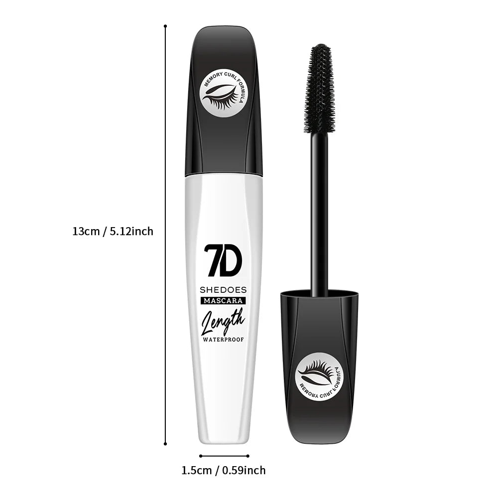 7D mascara waterproof and easy to remove makeup, no smudging and no makeup removal, slender and curled thick mascara Zpaxo