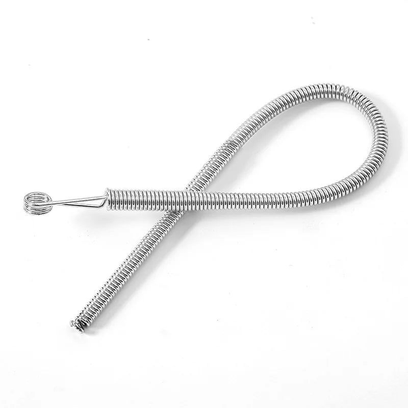 1/10Pcs Rope Threading Tool Bendable Spring Drawstring Threader Clip Drawstring Thread Multi Functional DIY Sewing Accessories Zpaxo silver 10pcs
