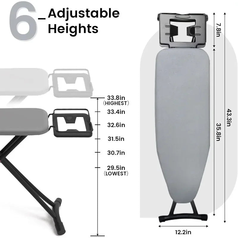 Portable Folding Ironing Board | Height Adjustable 110×31cm