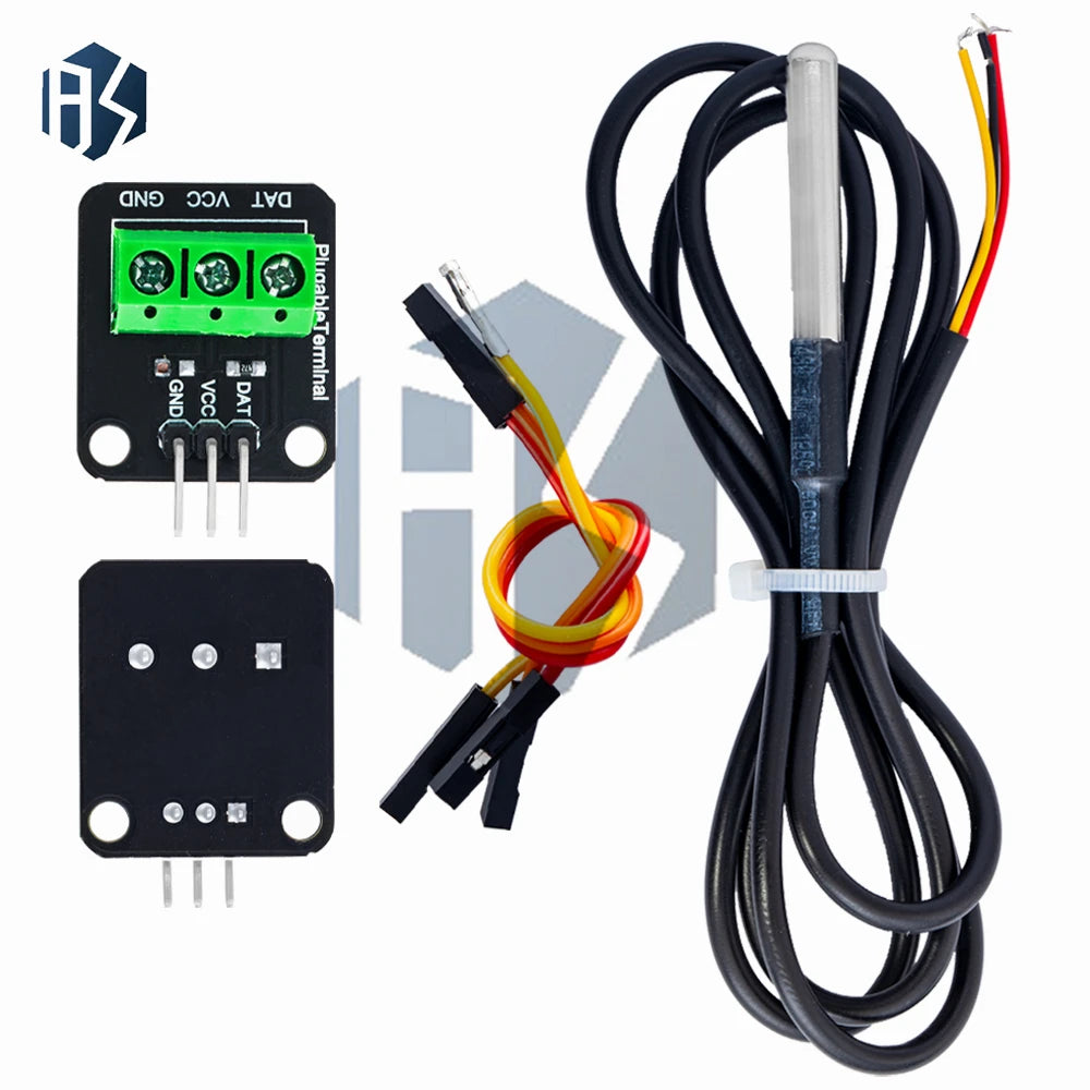 DS18B20 Temperature Sensor Module Waterproof Digital Cable Stainless Zpaxo