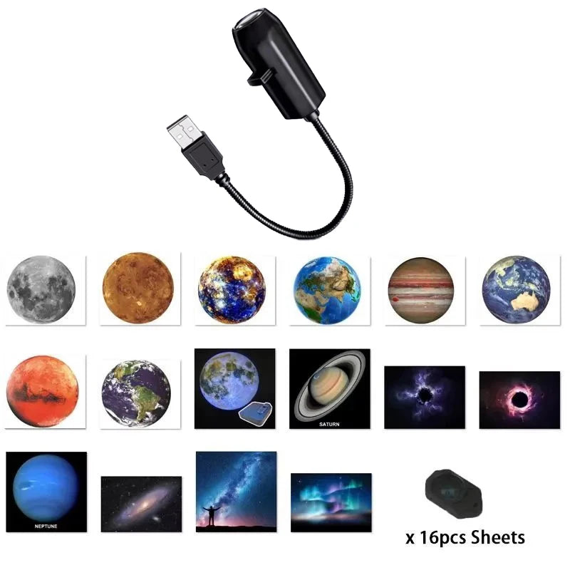 16 Planet USB Ceiling Moon Earth Projection Atmosphere Light Starry
