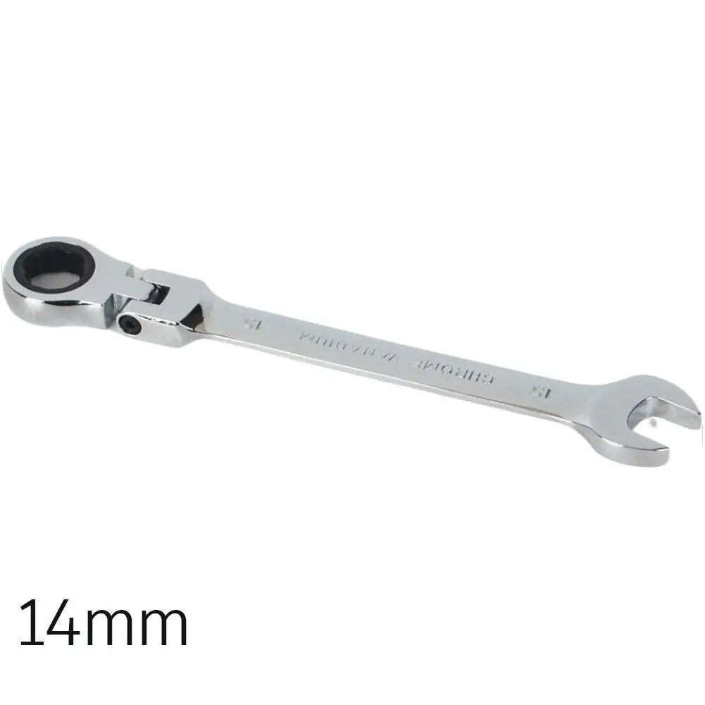 8-18MM Flexible Head Ratchet Wrench | 72-Tooth Vanadium Steel Ratchet Wrench Zpaxo 14MM