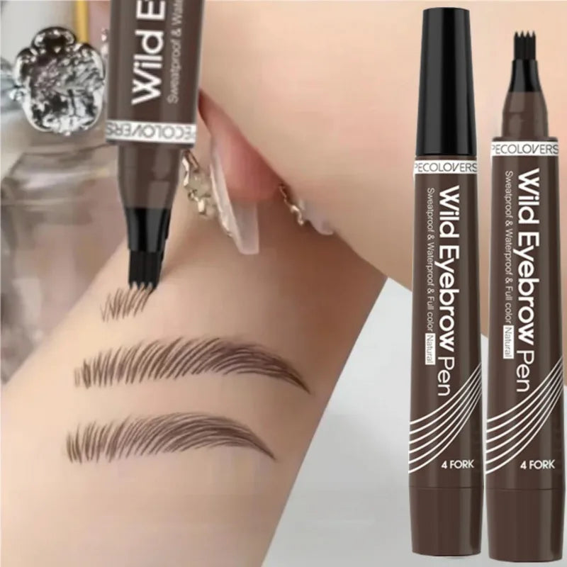 1PC Extremely-small Forked Eyebrow Pencil - Waterproof, Sweat-resistant,Multi-color Selection, Create Natural Wild Eyebrows Zpaxo