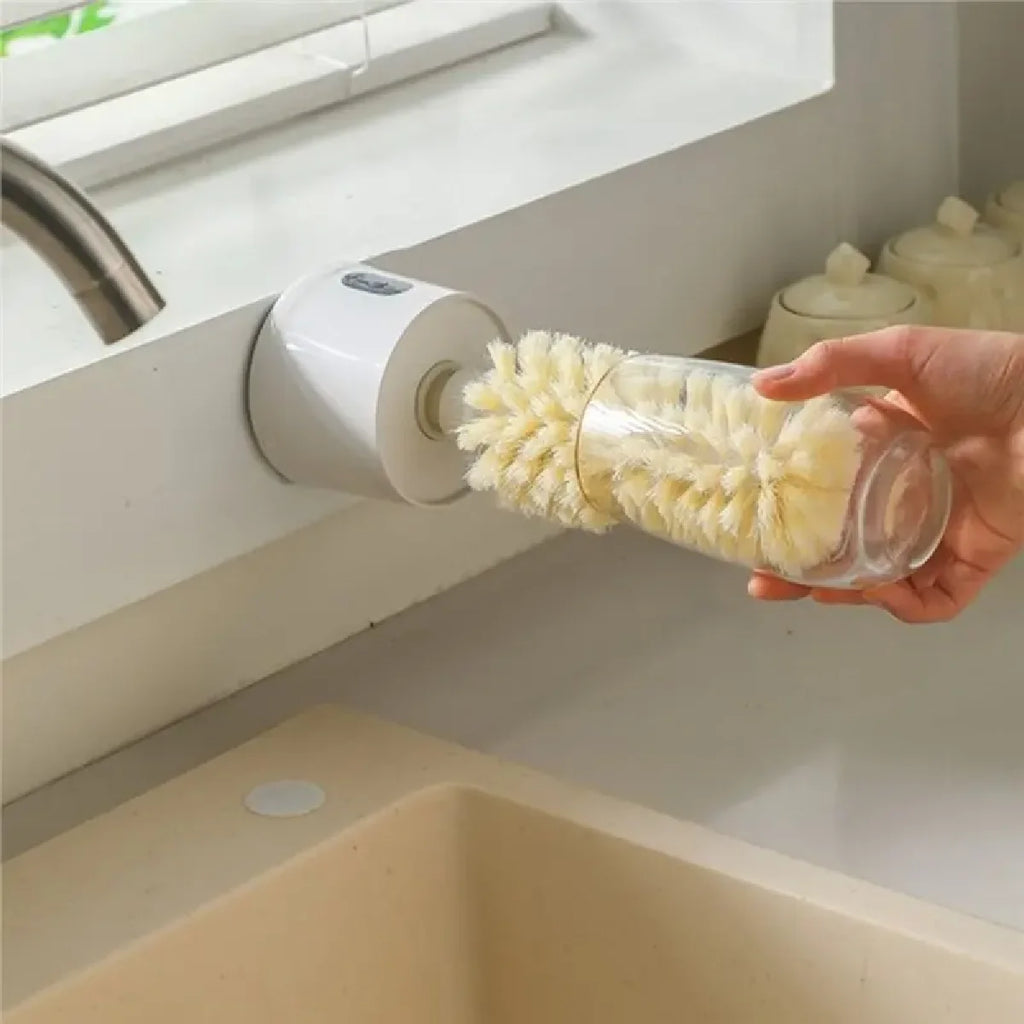 Rechargeable Electric Cup Scrubber 360° Rotating Glass Cleaner Brush Efficient Kitchen Sink Cleaning Tool for Mugs Baby Bottles Zpaxo