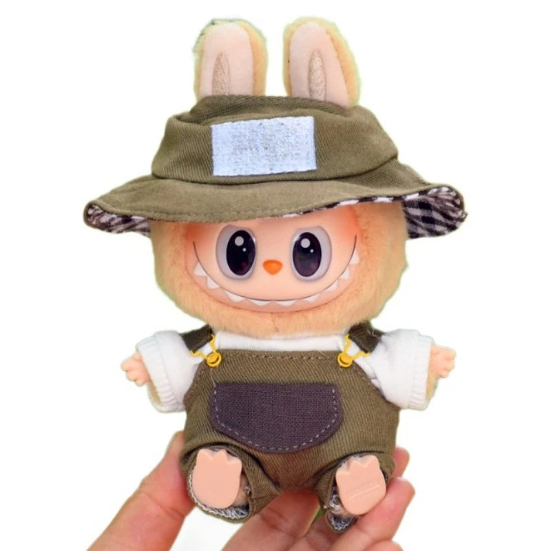Labubu 17cm Doll Clothes Set – Sweater, Hat, Bag & Glasses Doll Clothing Set Zpaxo