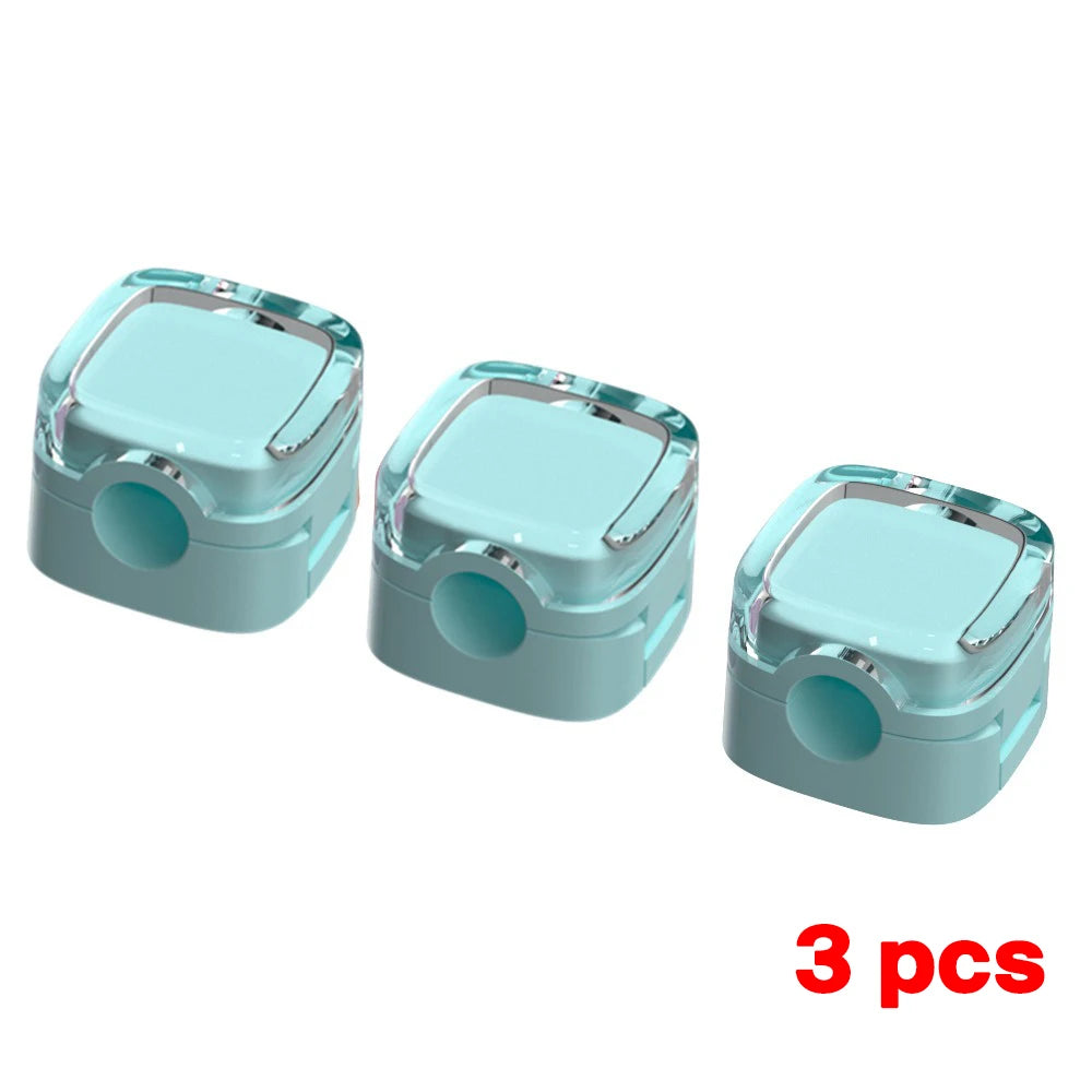Universal Colorful Magnetic Cable Organizer Smooth Adjustable Cable Holder Under Desk Cable Management Wire Keeper Cable Clips Zpaxo 3PCS Blue