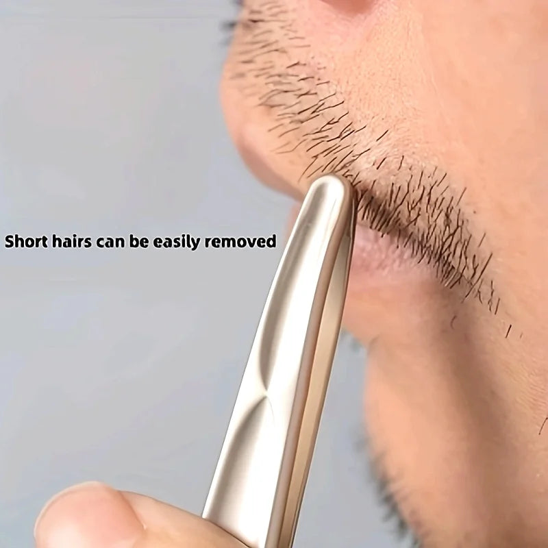 Premium Round Head Tweezers for Eyebrow & Facial Hair Removal Seamless Clips Short Hair Precision Beard Clip Zpaxo