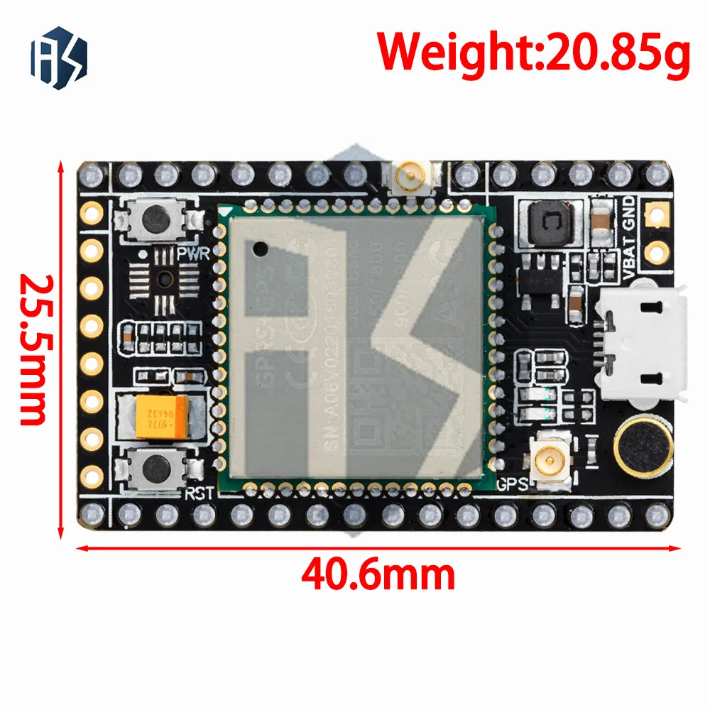 RCmall GPRS GSM A9G Pudding GSM+GPS BDS Development Board SMS Voice Zpaxo
