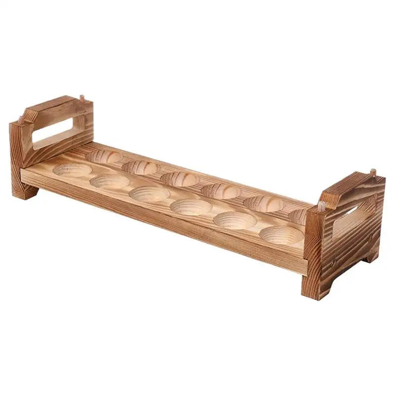 Counter Wooden Egg Holder Collecting Rack Wood Sorter Space Saving