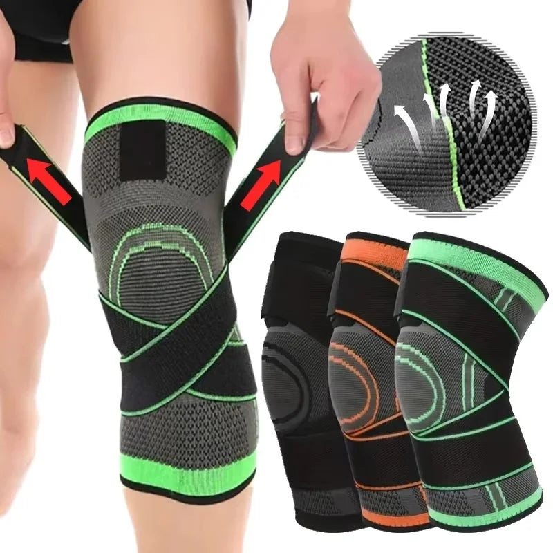 Knee Compressions Sleeve Adjustable Sports Knee Pad Patella Stabilizer Brace Support For Hiking Soccer Basketball Running Sport Zpaxo
