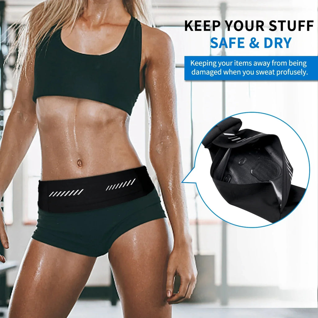 Ultra-Thin Running Waist Belt Bag – Waterproof Phone Pouch Running Waist Belt Bag Zpaxo