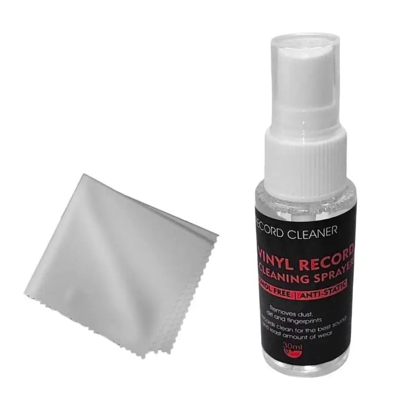 652F Quality Vinyls Record Cleaning Set 30ml Cleaning Fluid with Microfiber Cloth for Enhances Audios Claritys Cleaner Zpaxo
