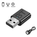 Mini Bluetooth 5.0 Audio Adapter Receiver Wireless Bluetooth Transmitter 3.5mm Jack AUX Car Stereo Music For TV Speaker Laptops Zpaxo Black