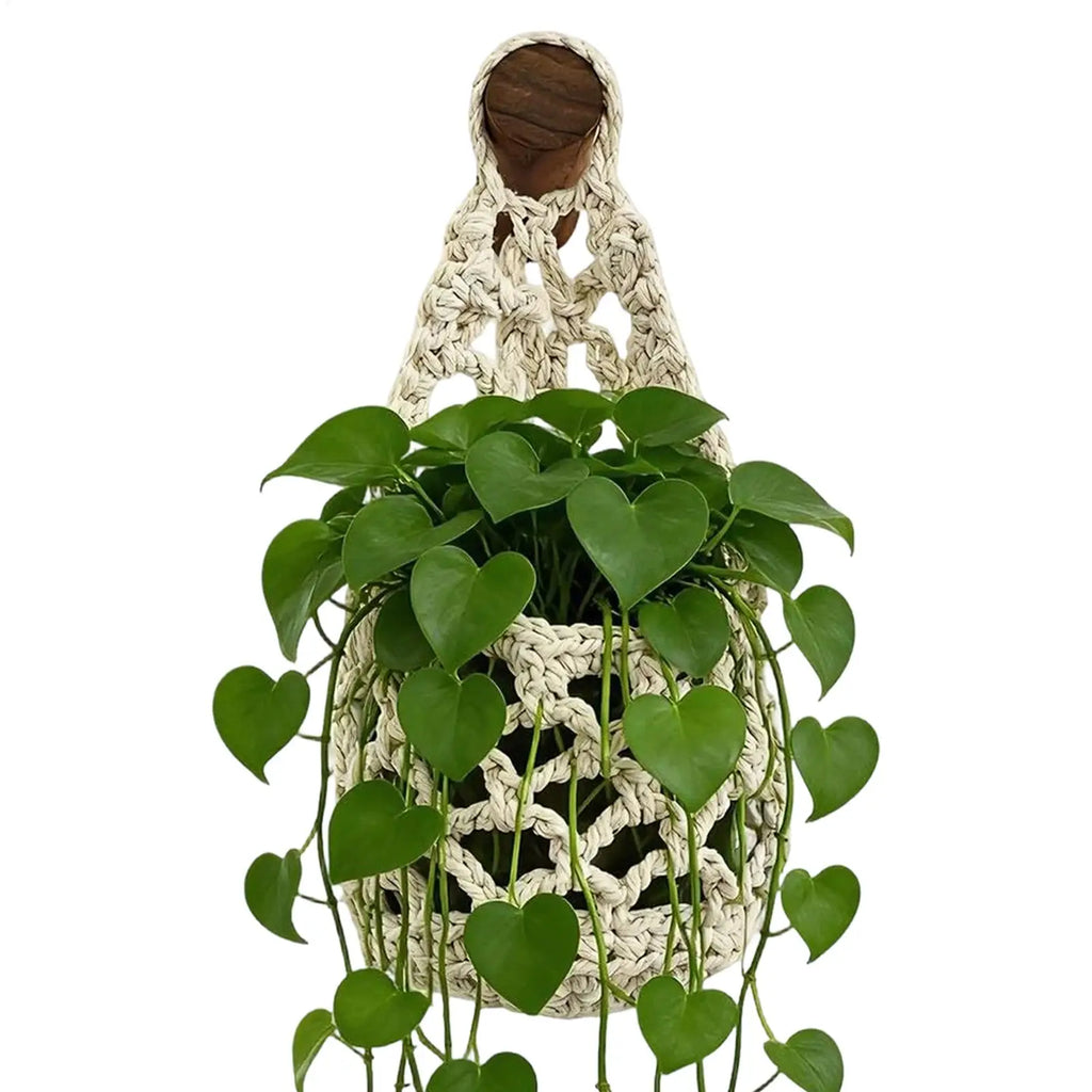 Boho Macrame Plant Hangerbasket Succulents Cotton Rope Woven Hanging
