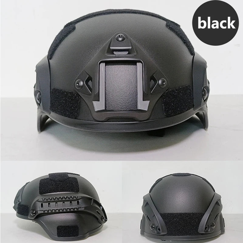 Cycling Tactical Helmet Windproof Bicycle Outdoor Camouflage Combat Zpaxo black-1 pcs