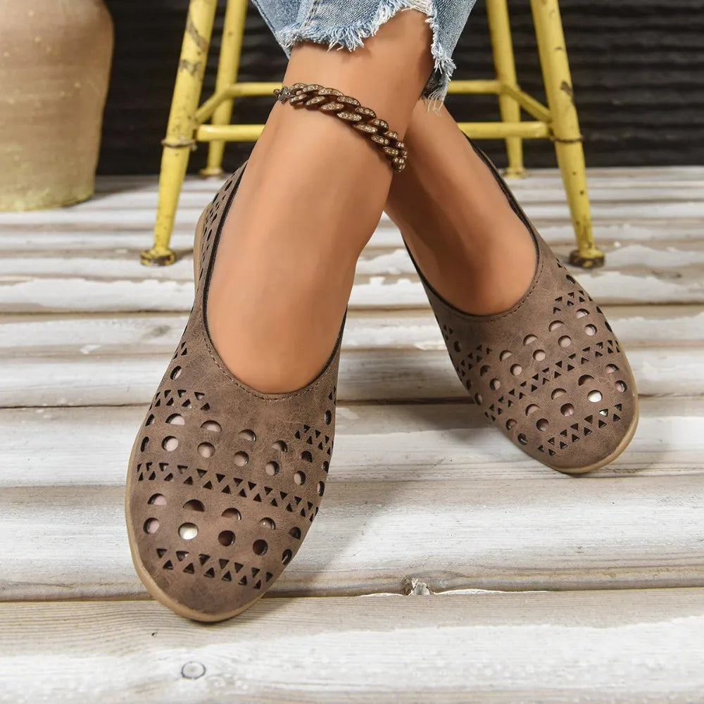 Spring Autumn 2026 Hollow-out Single-layer Shoes Fashionable Casual