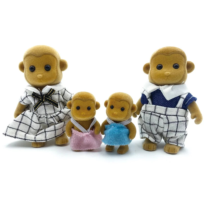 Dollhouse Furniture Bedroom Toy Simulation Forest Rabbit Family Doll