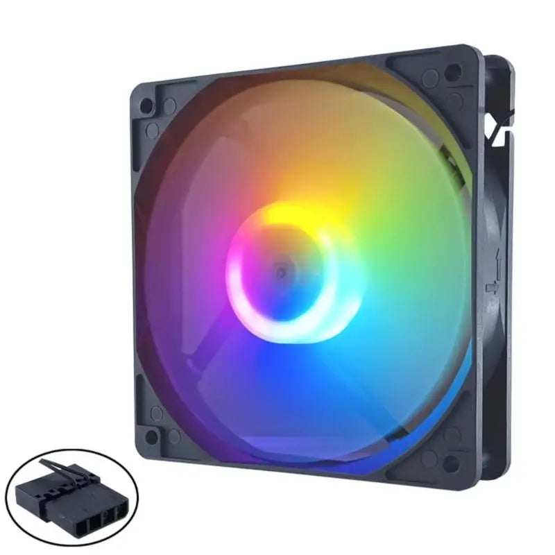 652F 4Pin Quiet Case Cooling Fan LED Lighting Optimized Design Zpaxo Black CN