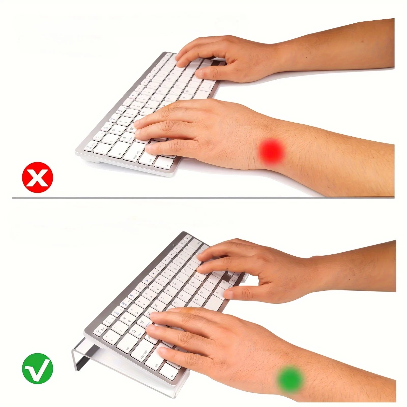 Acrylic Keyboard Stand - Durable Material for Keyboard and Mini PC - Mixed Color, Uncharged Zpaxo