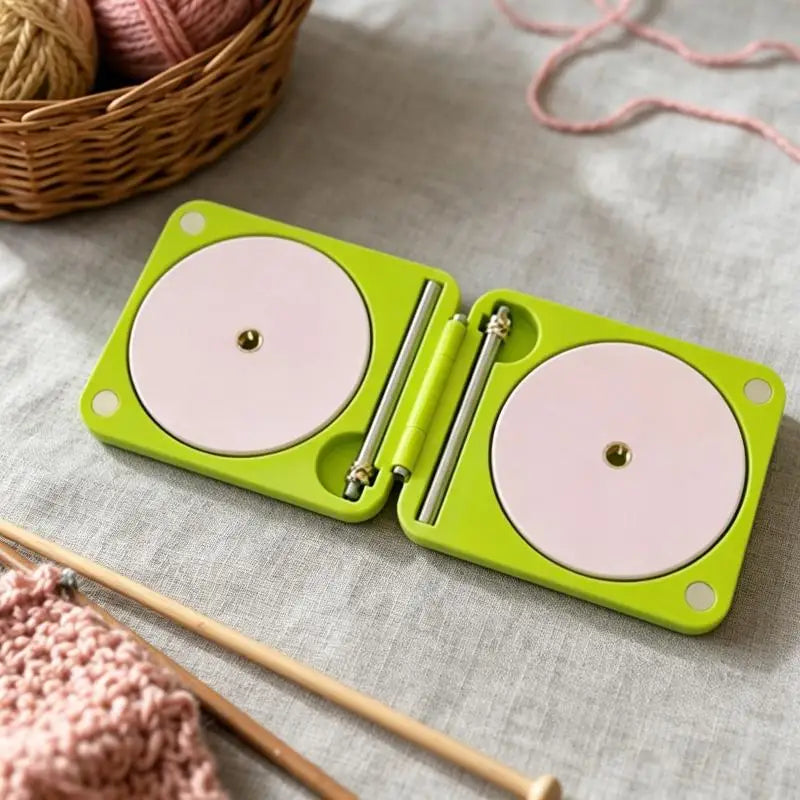 Foldable Portable Double Yarn Winder Holder Spinner Box On-the-go Zpaxo