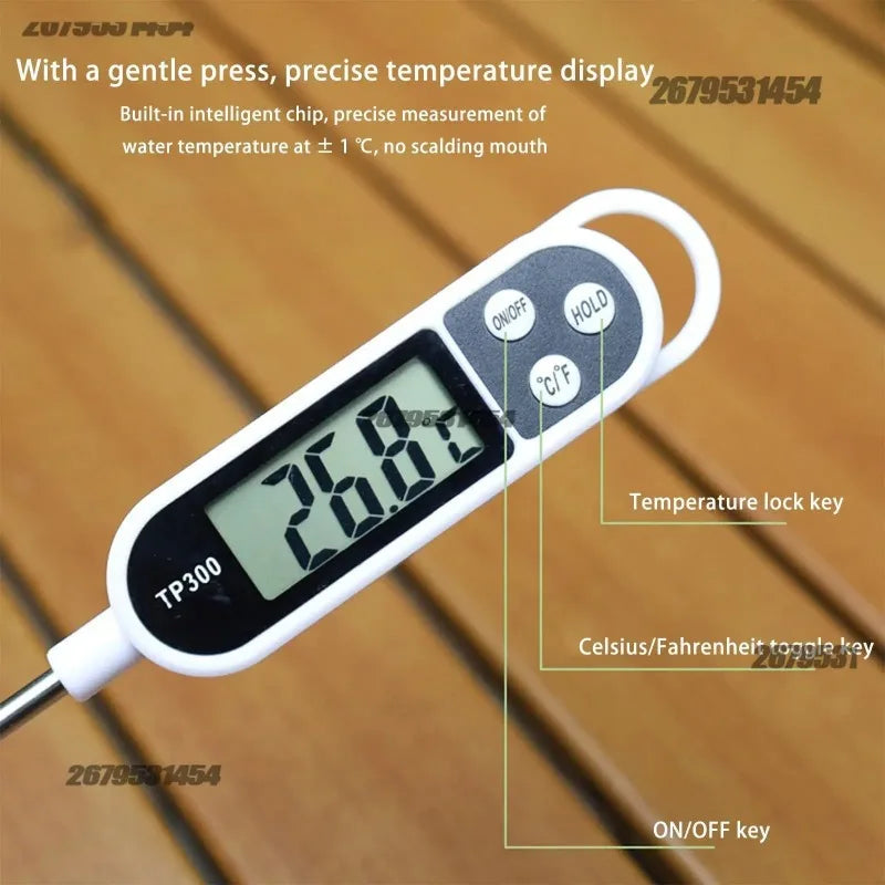 1/2pcs Digital Thermometer Digital Probe Meat/Milk Food Temperature Thermometer Kitchen Cooking Baking BBQ For Kitchen Zpaxo
