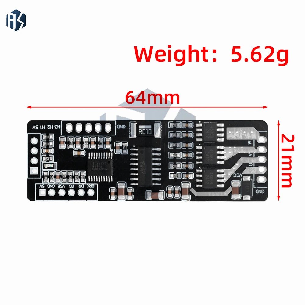 BLDC-24W 5V-40V 2A Inductive Brushless Motor Driver Module - Hall-Controlled 3-Phase PWM Drive Zpaxo