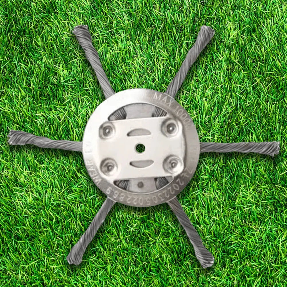 6 Inches Steel Wire Brush Cutter Trimmer Head Wired Trimmer Blade Garden Grass Trimmer Head Clear Moss Grass Rust Zpaxo