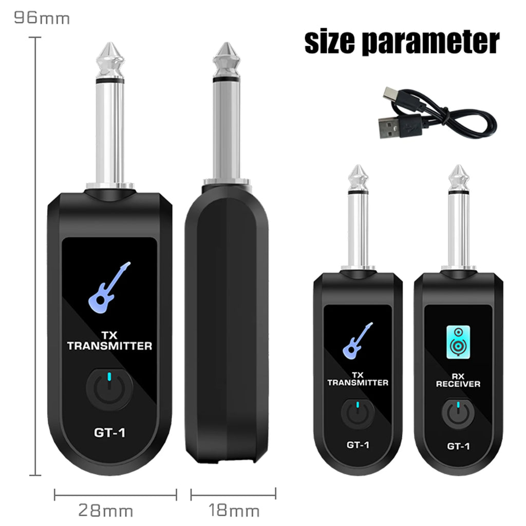 Wireless Guitar System Launcher Receiver Transmitter Bass Pickup Zpaxo