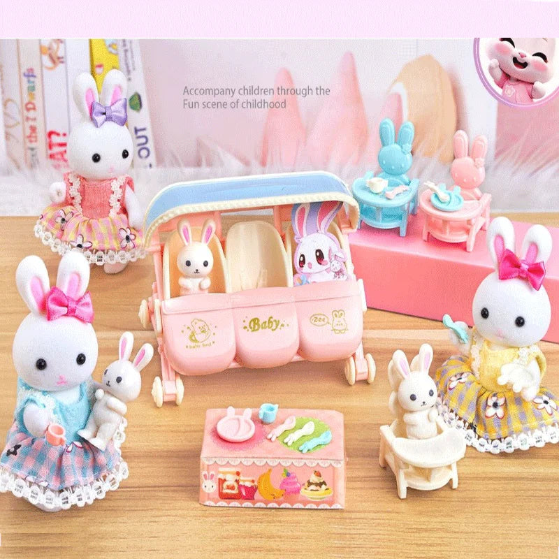Cute Little Rabbit Themed Pretend Play Stroller Toy Babies Children